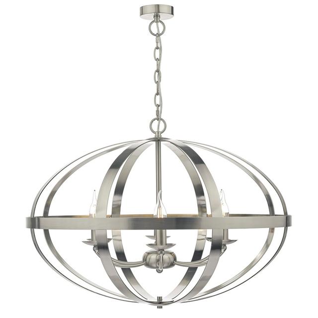 Smithsonian 6 - Light Globe Pendant August Grove Finish: Satin Chrome on Productcaster.