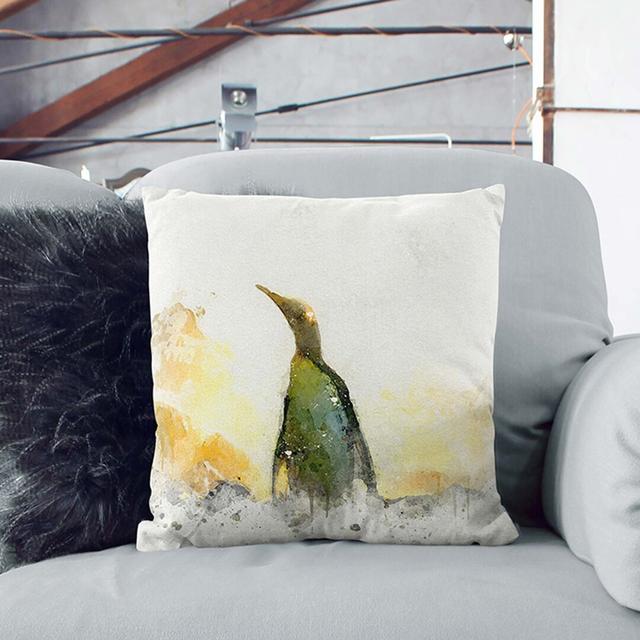 King Penguin Cushion with Filling East Urban Home Size: 55cm H x 55cm W x 20cm D on Productcaster.