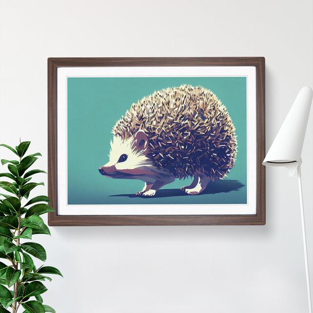 Favourable Hedgehog - Single Picture Frame Print Alpen Home Frame Colour: Walnut, Size: 34cm H x 46cm W x 2cm D on Productcaster.