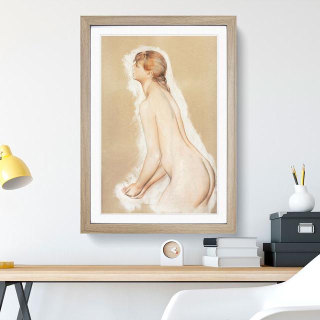 Splashing Figure by Pierre-Auguste Renoir - Picture Frame Painting East Urban Home Frame Option: Oak, Size: 65cm H x 48cm W x 2cm D on Productcaster.