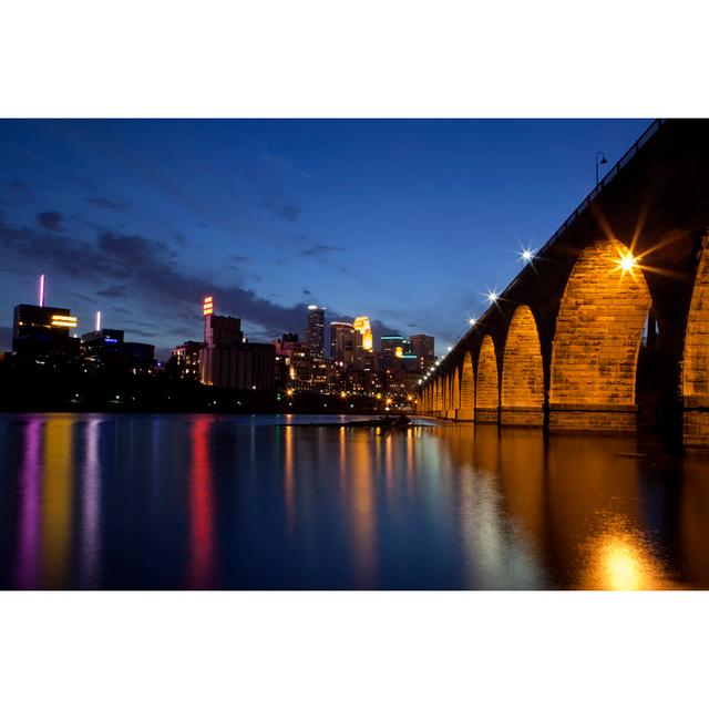 View of Minneapolis Minnesota on the Mississippi River Front by Aneese - Wrapped Canvas Photograph 17 Stories Size: 20cm H x 30cm W on Productcaster.