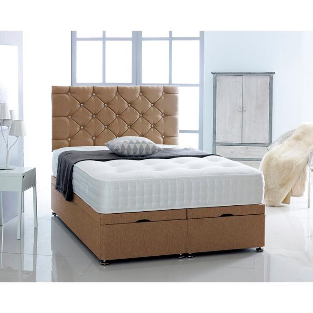 Fife Upholstered Ottoman Bed Ebern Designs Size: Kingsize (5'), Colour: Mink on Productcaster.