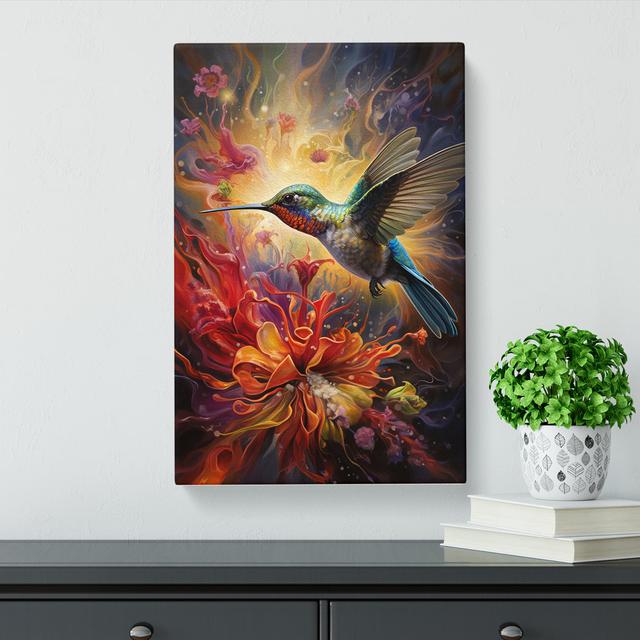 Hummingbird Surrealism - No Frame Print Marlow Home Co. Size: 60cm H x 40cm W x 3cm D on Productcaster.