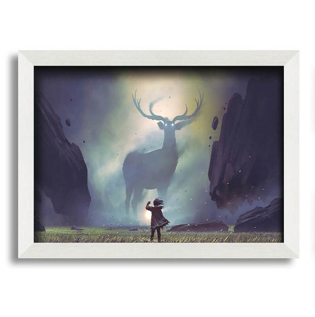 Hanny the Giant Stag - Single Picture Frame Art Prints Union Rustic Size: 59.7cm H x 84.1cm W x 10cm D on Productcaster.