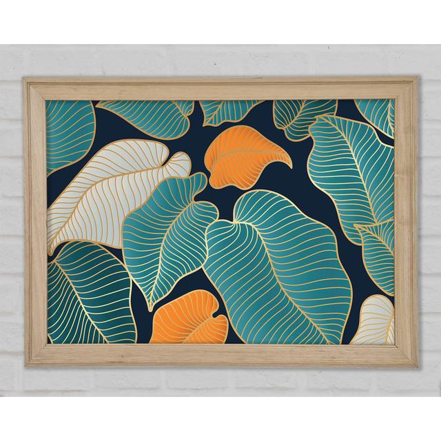 The Banana Leaf Flow - Single Picture Frame Art Prints 17 Stories Size: 84.1cm H x 118.9cm W x 1.5cm D on Productcaster.