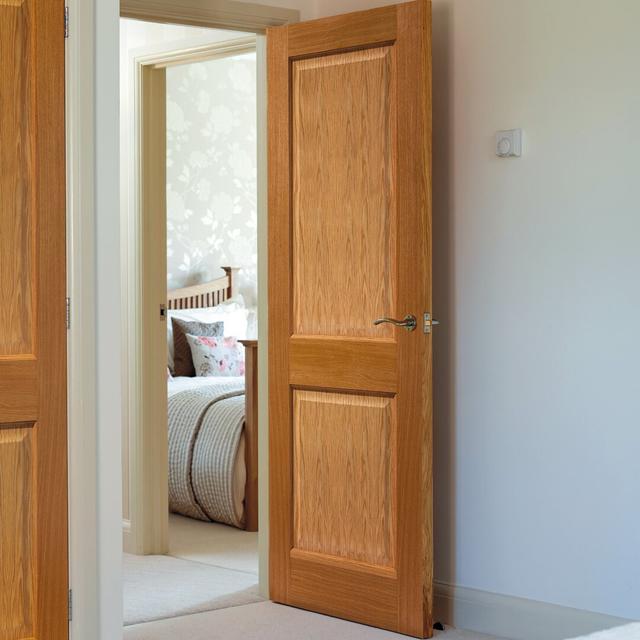 Charnwood Oak Fire Door Prefinished JB Kind Doors Door Size: 198.1cm H x 68.6cm W x 4.4cm D on Productcaster.