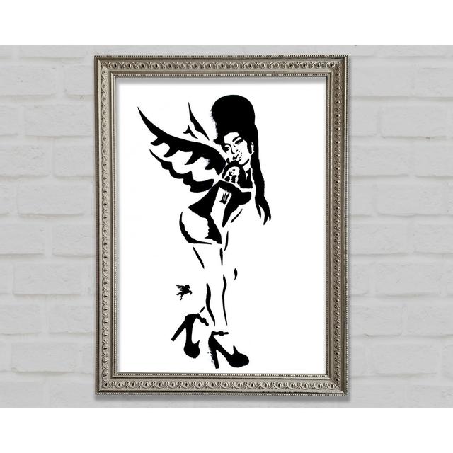 Amy Winehouse Wings Framed Print Bright Star Size: 21cm H x 29.7cm W on Productcaster.