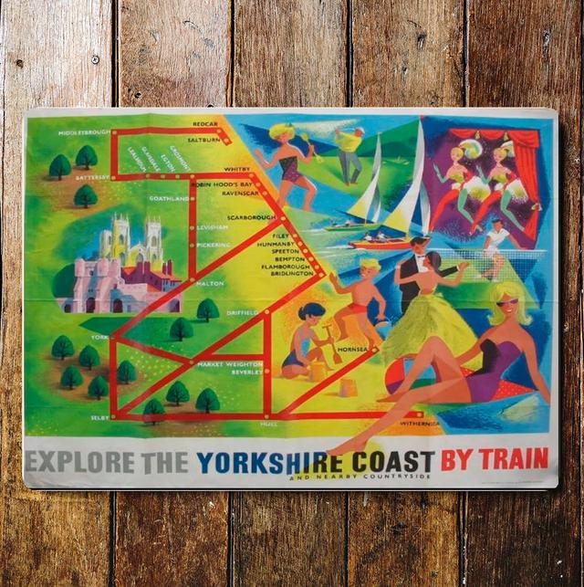 Explore the Yorkshire Coast by Train - Unframed Advertisement East Urban Home on Productcaster.