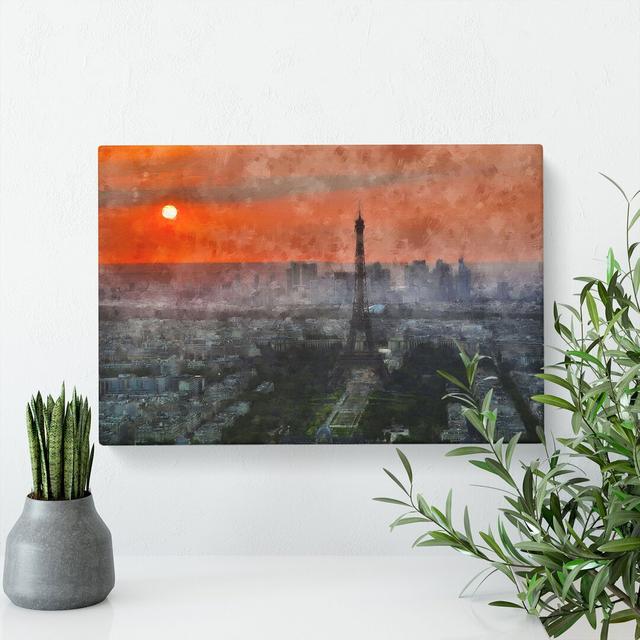 Eiffel Tower Vol.8 - Wrapped Canvas Print East Urban Home Size: 35cm H x 50cm W x 3cm D on Productcaster.