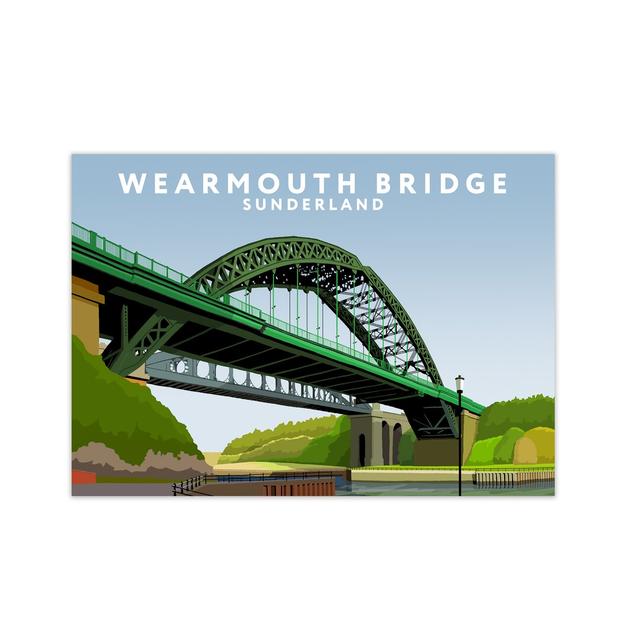 Wearmouth Bridge Sunderland by Richard O'Neill - Print 17 Stories Size: 21 cm H x 297 cm W, Frame Options: Wrapped Canvas on Productcaster.