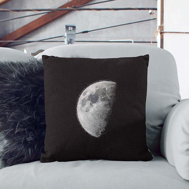 Half Moon Cushion with Filling East Urban Home Size: 40cm H x 40cm W x 15cm D on Productcaster.