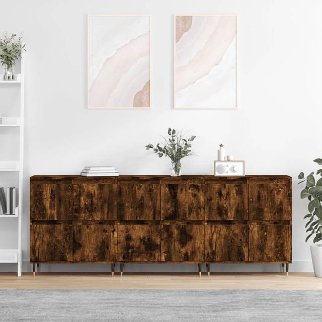 Nayonna 180cm Sideboard (Set of 3) 17 Stories Colour: Smoked Oak on Productcaster.