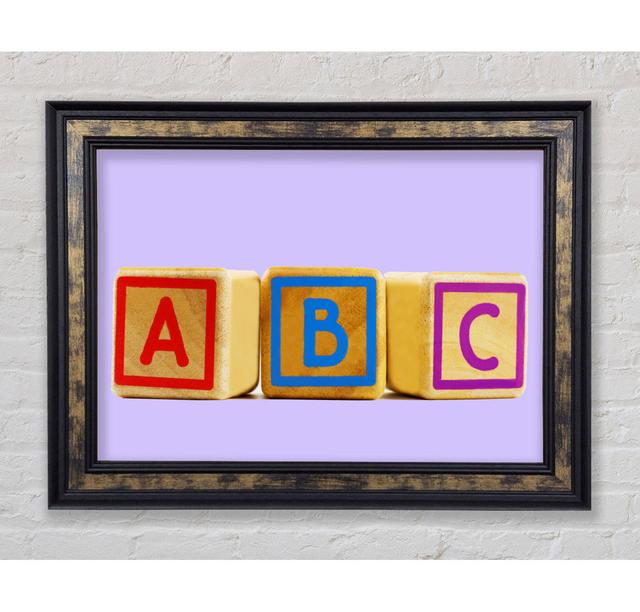 Three Alphabet Blocks Lilac Framed Print Bright Star Size: 59.7cm H x 84.1cm W on Productcaster.