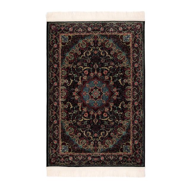 Oriental Machine Woven 200cm X 300cm Black/Brown Area Rug Scarlet Rugs Rug Size: Rectangle 100cm x 150cm on Productcaster.