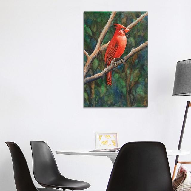 Mr Cardinal by Christine Reichow - Print on Canvas Rosalind Wheeler Format: Wrapped Canvas, Size: 101.6cm H x 66.04cm W x 1.91cm D on Productcaster.