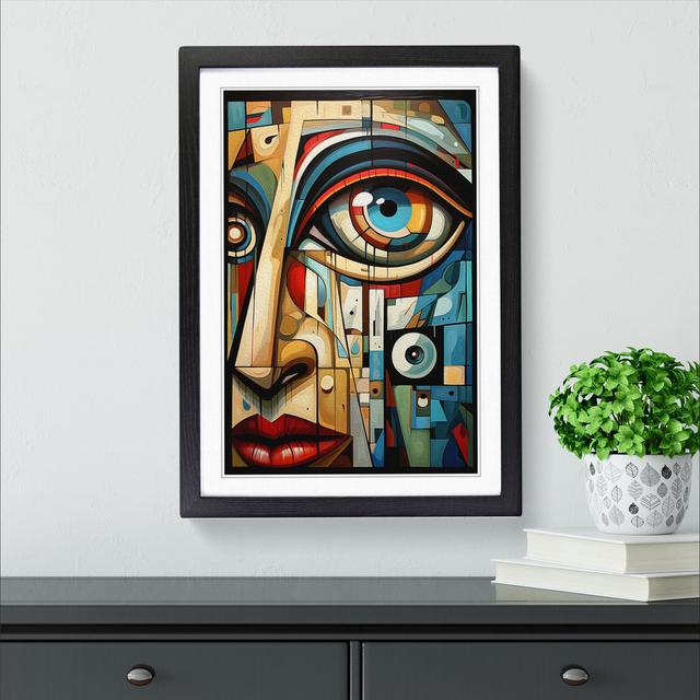 Eye Cubism - Single Picture Frame Print on Wood Metro Lane Format: Black Framed, Size: 34cm H x 25cm W on Productcaster.