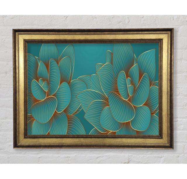 Green Petal Flower Fancy - Single Picture Frame Art Prints Bright Star Size: 84.1cm H x 142.2cm W x 8cm D on Productcaster.