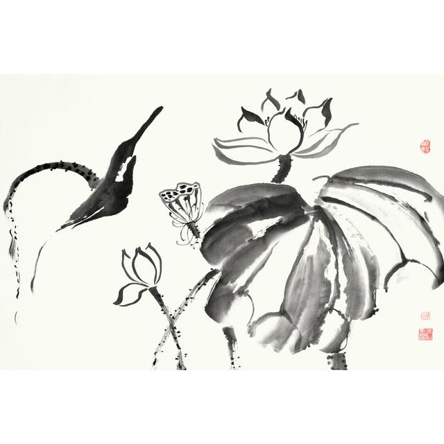 Lotus Study I - Wrapped Canvas Art Prints Rosalind Wheeler Size: 51cm H x 76cm W on Productcaster.