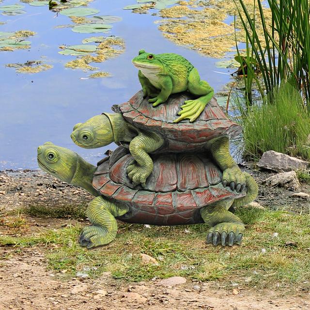 In Good Company Frog and Turtles Statue Design Toscano on Productcaster.