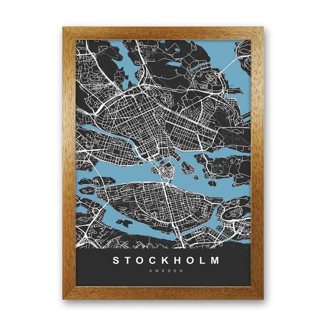 Stockholm - Graphic Art Print Borough Wharf Size: 88cm H x 64cm W x 3cm D, Format: Brown Paper on Productcaster.