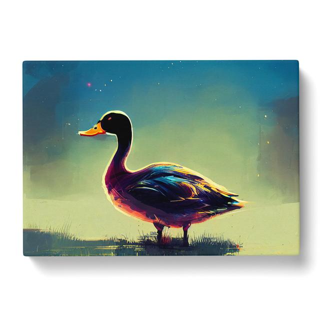 Futuristic Duck - Wrapped Canvas Graphic Art Brambly Cottage Size: 50cm H x 76cm W x 3cm D on Productcaster.