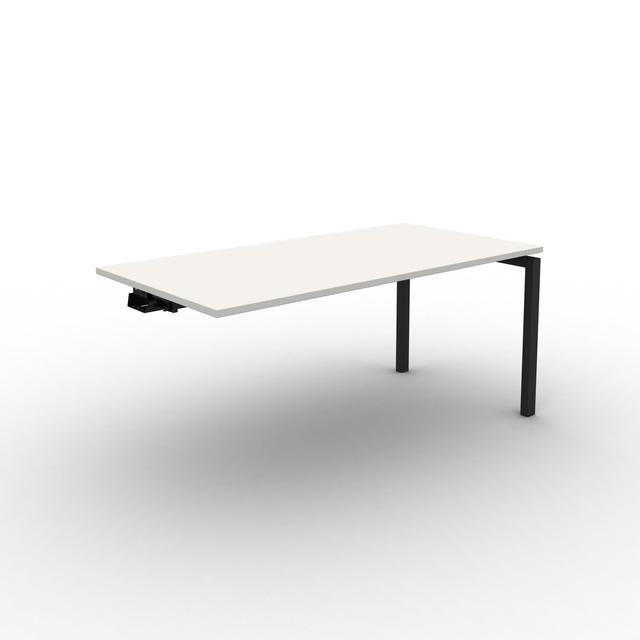 Grazian Desk shell Ebern Designs Frame Colour: Black, Size: 73cm H x 200cm W x 80cm D, Top Colour: White on Productcaster.