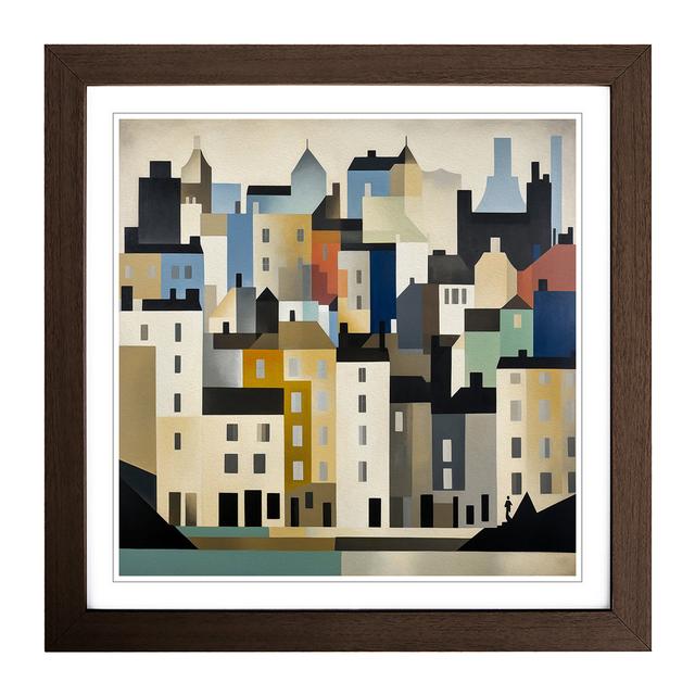 City Of Oxford Suprematism No.1 - Single Picture Frame Print on Wood 17 Stories Format: Walnut on Productcaster.