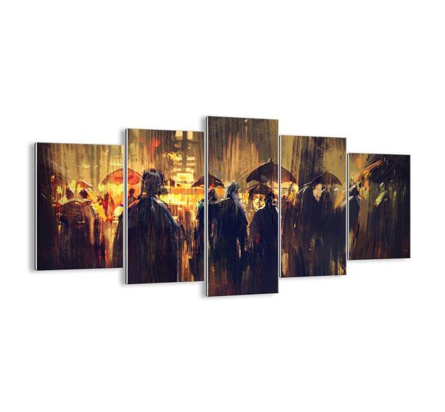 Followers of the Rain - 5 Piece Unframed Graphic Art Print Set on Glass Latitude Run Size: 85cm H x 160cm W x 1.8cm D on Productcaster.