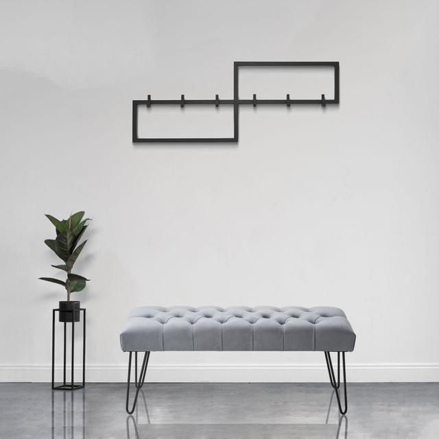 Lemuela Steel Wall 6 - Hook Wall Mounted Coat Rack Ebern Designs on Productcaster.