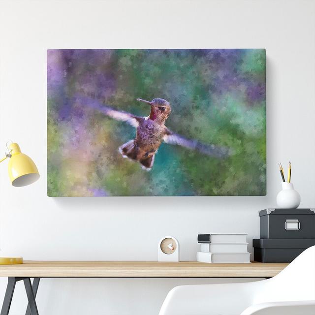 Hummingbird Vol.2 - Wrapped Canvas Painting East Urban Home Size: 40cm H x 60cm W x 3cm D on Productcaster.