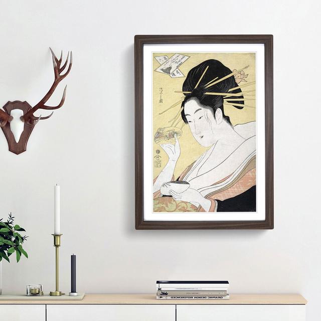 Matching Shells by Chobunsai Eishi - Picture Frame Painting Print East Urban Home Frame Option: Walnut Framed, Size: 65cm H x 48cm W x 2cm D on Productcaster.