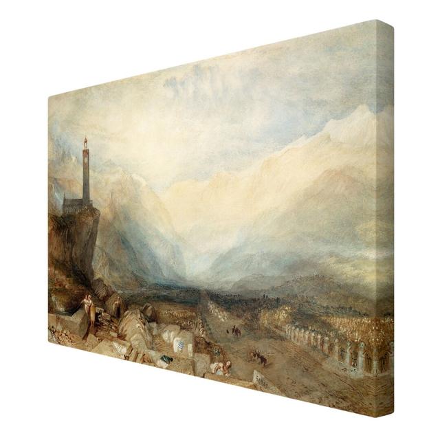 The Splügen Pass by J.M.W. Turner - Wrapped Canvas Graphic Art Print East Urban Home Size: 90 L x 60 W on Productcaster.