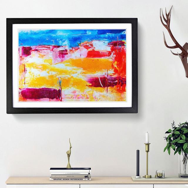 Abstract Art Painting Vol.113 by S.Johnson - Picture Frame Painting Print on Paper East Urban Home Frame Option: Black Framed, Size: 24cm H x 33cm W x on Productcaster.