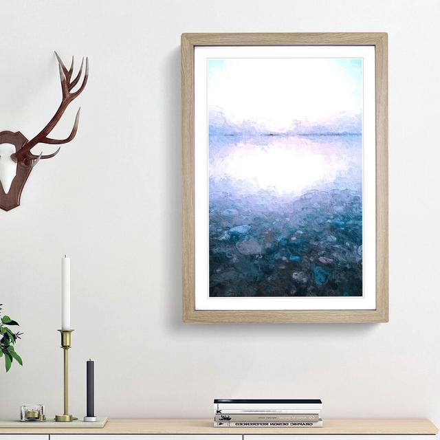 Pebble Beach - Picture Frame Painting Print East Urban Home Size: 65cm H x 48cm W x 2cm D, Frame Option: Oak Framed on Productcaster.