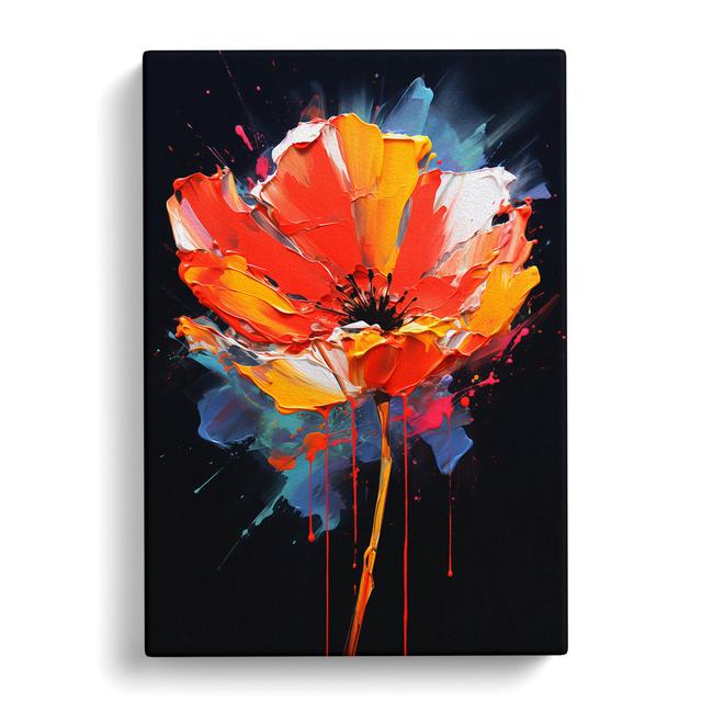 Poppy Flower Gestural No.2 - Print Marlow Home Co. Size: 76cm H x 50cm W x 3cm D on Productcaster.