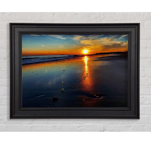 Sparkling Orange Glow Framed Print Highland Dunes Size: 42cm H x 59.7cm W on Productcaster.