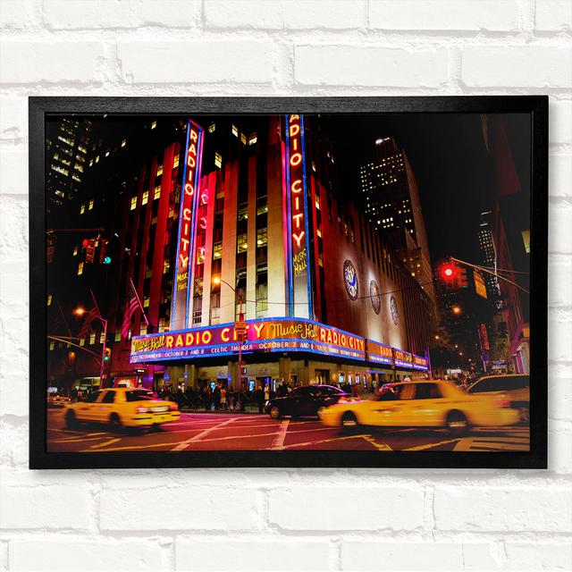 New York Radio City Framed Print Latitude Run Size: 21cm H x 29.7cm W on Productcaster.