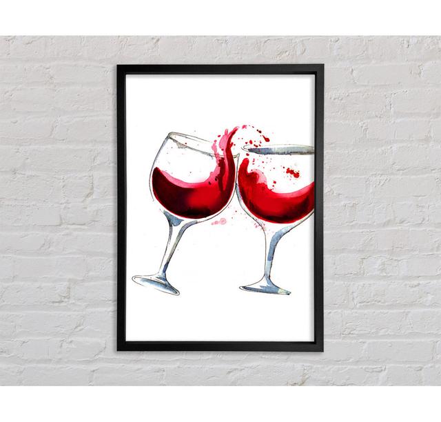 Red Wine Lovers Framed Print Bright Star Size: 100cm H x 141.4cm W x 3.3cm D on Productcaster.