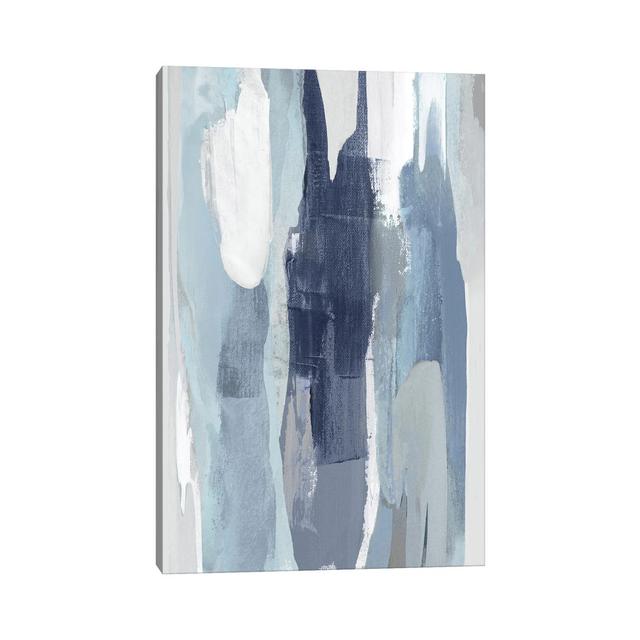 Converge Blue III by Jackie Hanson - Wrapped Canvas Art Prints Metro Lane Size: 66.04cm H x 45.72cm W x 3.81cm D on Productcaster.