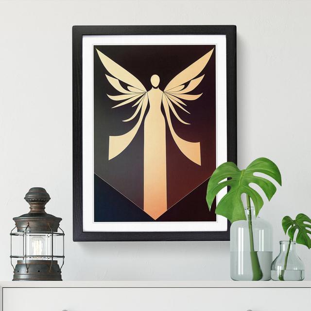 Angel Geometric Maturi Format: Oak Framed, Size: 46cm H x 34cm W x 2cm D on Productcaster.