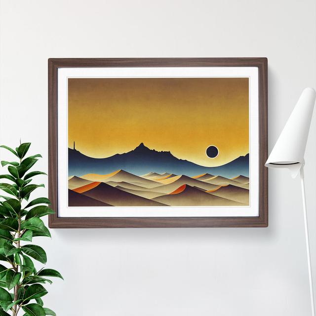 Desert Sunrise - Picture Frame Painting Alpen Home Frame Colour: Walnut, Size: 46cm H x 64cm W x 2cm D on Productcaster.