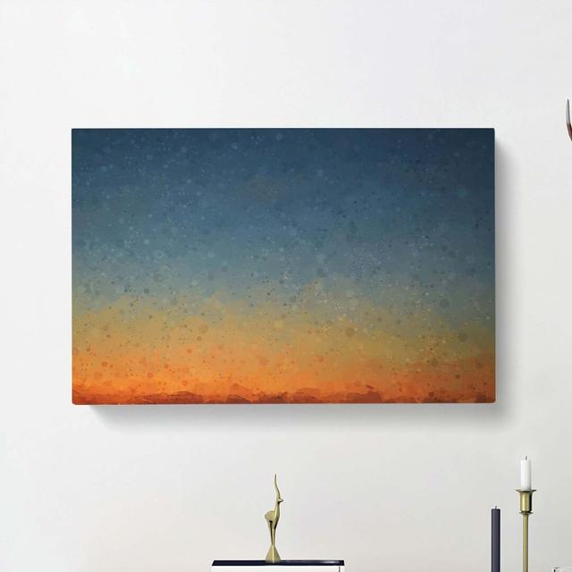 Crescent Moon over Italy in Abstract - Wrapped Canvas Graphic Art Print East Urban Home Size: 50cm H x 76cm W x 3cm D on Productcaster.