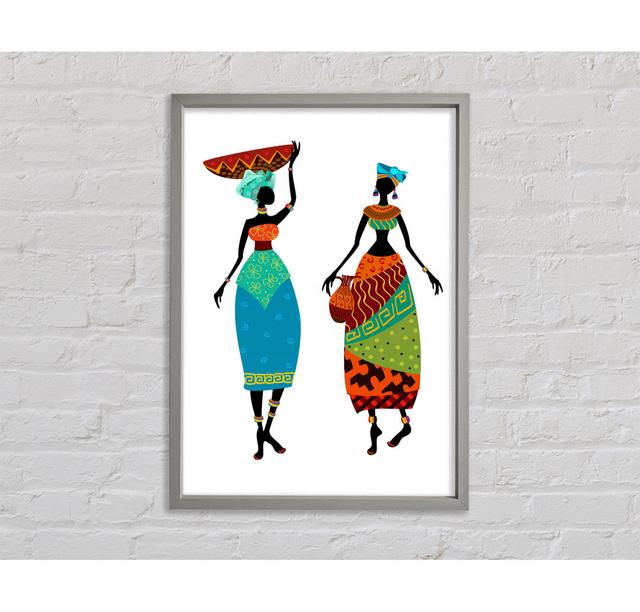 African Women 1 - Single Picture Frame Art Prints on Canvas Bright Star Size: 84.1cm H x 59.7cm W x 3.3cm D on Productcaster.