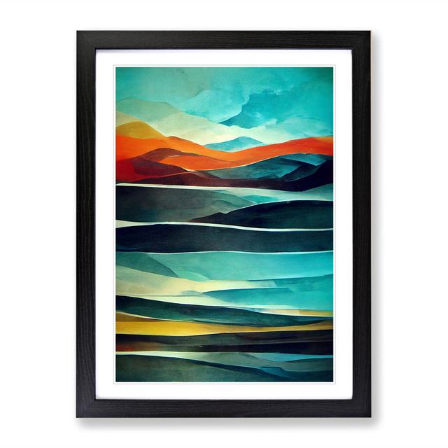 Mountain - Picture Frame Graphic Art Alpen Home Frame Colour: Black, Size: 46cm H x 34cm W x 2cm D on Productcaster.