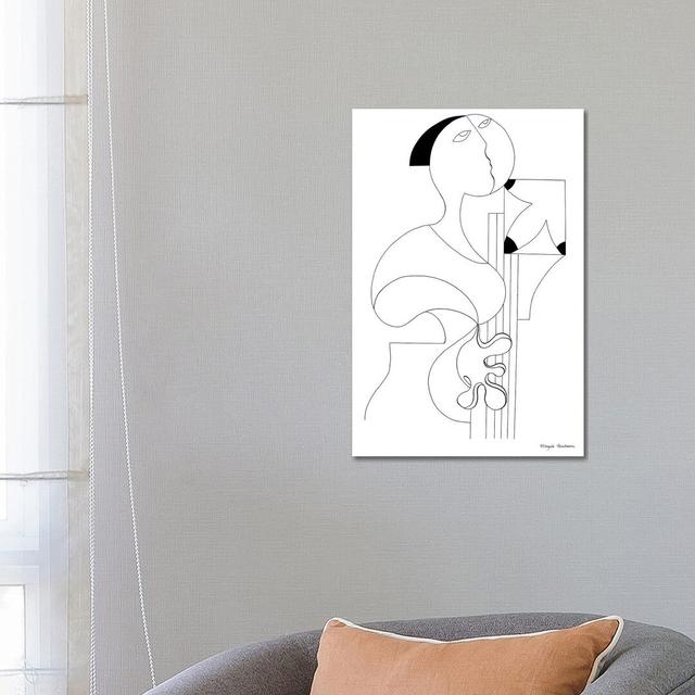 La Femme Musicale II by Hildegarde Handsaeme - Wrapped Canvas Graphic Art Metro Lane Size: 66.04cm H x 45.72cm W x 1.91m D on Productcaster.