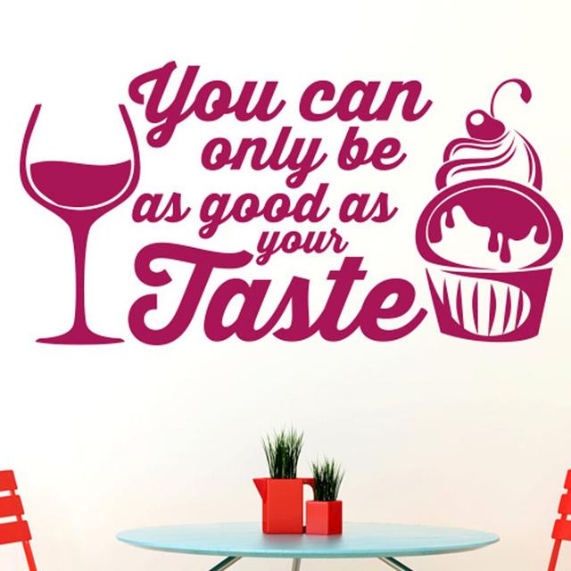 You Can Only Be As Good As Your Taste Wall Sticker Happy Larry Colour: Violet on Productcaster.