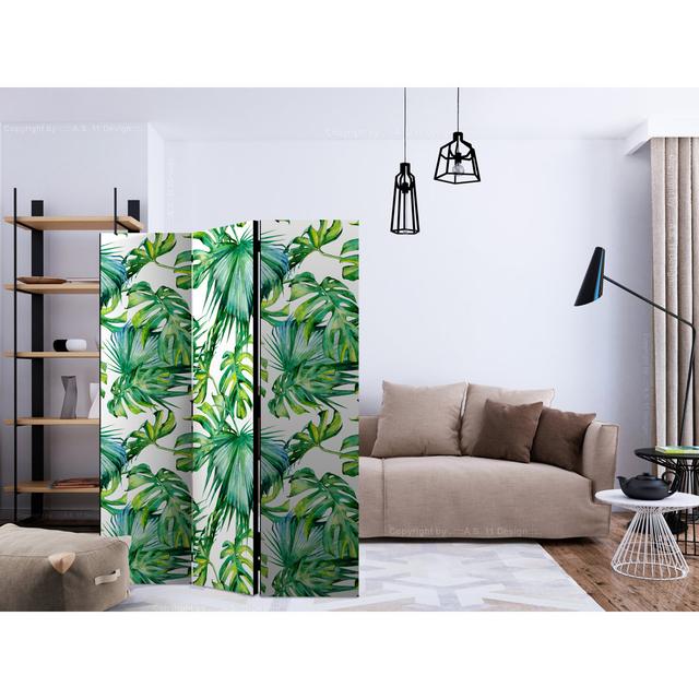 Paravent Jungle Leaves mit 3 Paneelen East Urban Home on Productcaster.