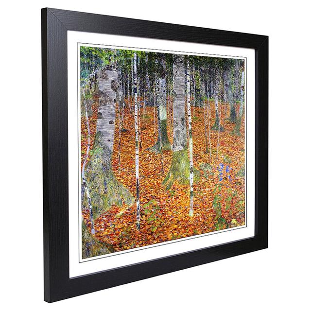 Birch Forest by Gustav Klimt Framed Painting Print East Urban Home Frame Colour: Black on Productcaster.