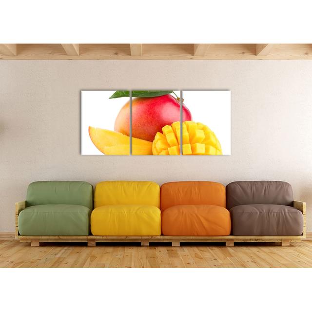 Sugar Sweet Sliced Mango Photographic Art Print Multi-Piece Image on Canvas East Urban Home Size: 80cm H x 180cm W on Productcaster.