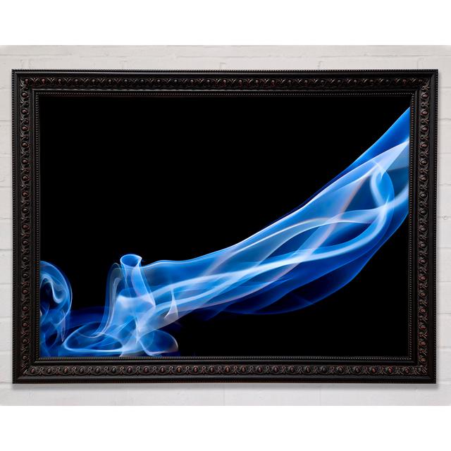 Blue Smoke On Silver Gerahmter Druck Perspections Größe: 84,1 cm H x 118,9 cm B x 3 cm T on Productcaster.